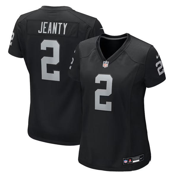 Womens Las Vegas Raiders #2 Ashton Jeanty Nike Black Limited Player Jersey
