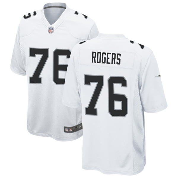 Men's Las Vegas Raiders #76 Caleb Rogers Nike White Vapor F.U.S.E. Limited Player Jersey