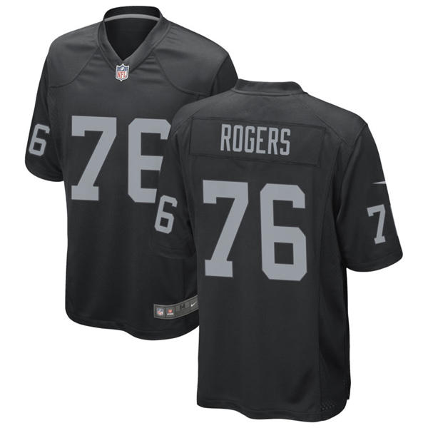 Men's Las Vegas Raiders #76 Caleb Rogers Nike Black Vapor F.U.S.E. Limited Player Jersey
