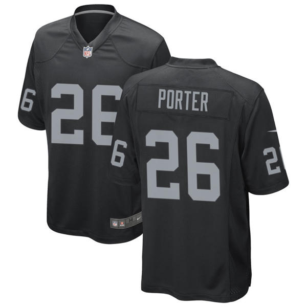 Men's Las Vegas Raiders #26 Darien Porter Nike Black Vapor F.U.S.E. Limited Player Jersey