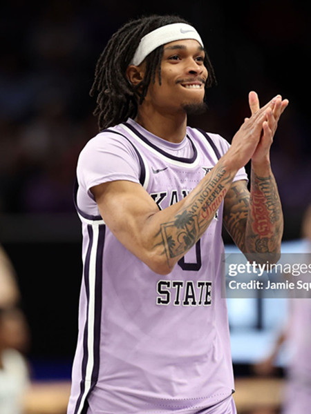 Mens Youth Kansas State Wildcats #0 Dug McDaniel Purple College Basketball Game Jersey