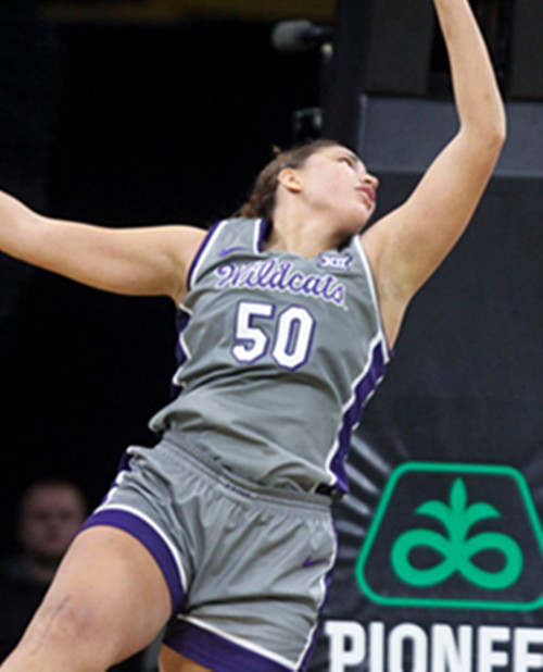 Mens Youth Kansas State Wildcats #50 Ayoka Lee Gray Wildcats College Basketball Game Jersey