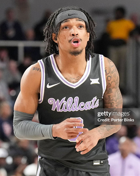 Mens Youth Kansas State Wildcats #0 Dug McDaniel Black Wildcats College Basketball Game Jersey