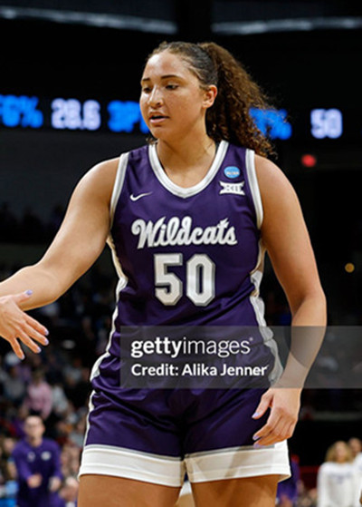 Mens Youth Kansas State Wildcats #50 Ayoka Lee Purple Wilcats College Basketball Game Jersey
