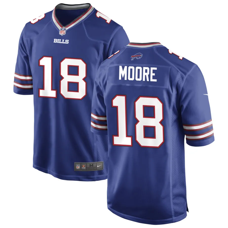 Mens Buffalo Bills #18 Elijah Moore Nike Royal Vapor F.U.S.E. Limited Jersey