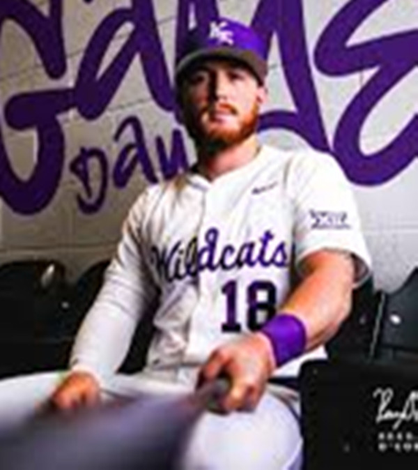 Mens Youth Kansas State Wildcats #18 Keegan O'Connor 2025 White College Baseball Game Jersey