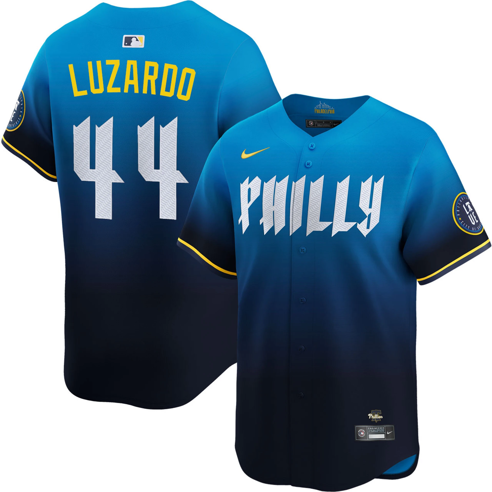 Mens Philadelphia Phillies #44 Jesus Luzardo Nike Blue 2024 City Connect Limited Player Jersey