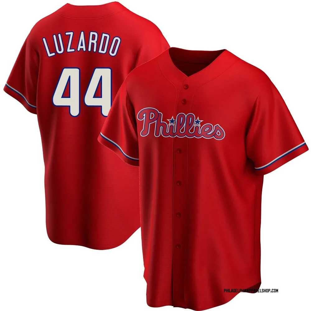 Mens Philadelphia Phillies #44 Jesus Luzardo Nike Red Alternate Vapor Limited Jersey