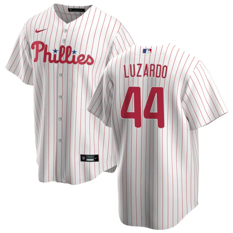 Mens Philadelphia Phillies #44 Jesus Luzardo Nike White Pinstripe Home Limited Player Jersey