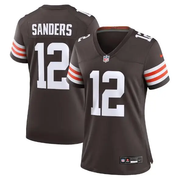 Womens Cleveland Browns #12 Shedeur Sanders Nike Brown Home Limited Jersey