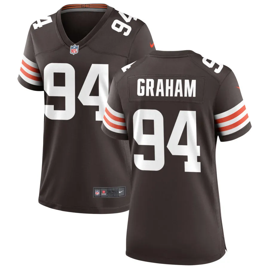 Womens Cleveland Browns #94 Mason Graham Nike Brown Home Limited Jersey