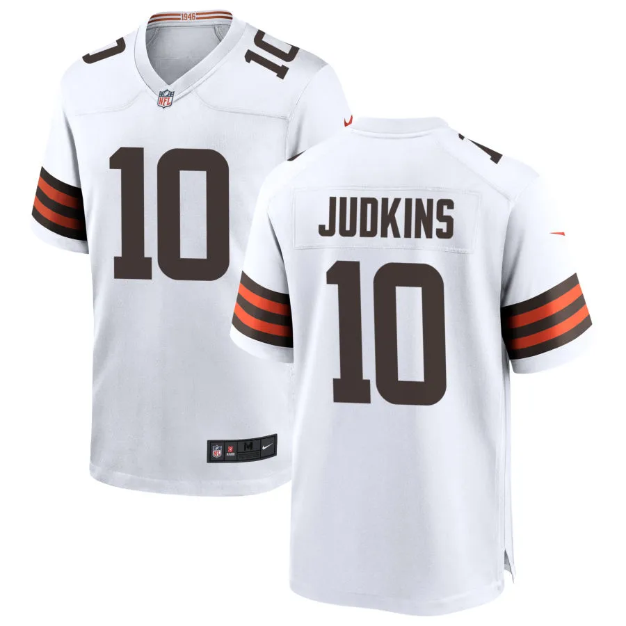 Youth Cleveland Browns #10 Quinshon Judkins Nike White Away Limited Jersey