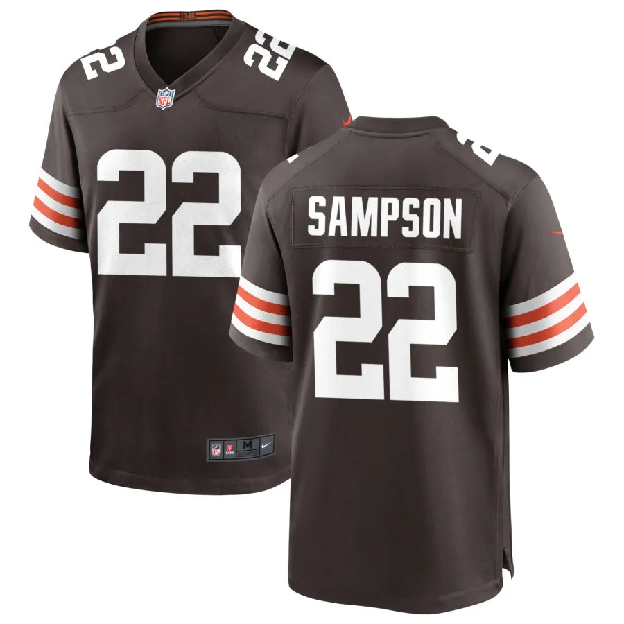 Mens Cleveland Browns #22 Dylan Sampson Nike Brown Home Vapor F.U.S.E. Limited Jersey