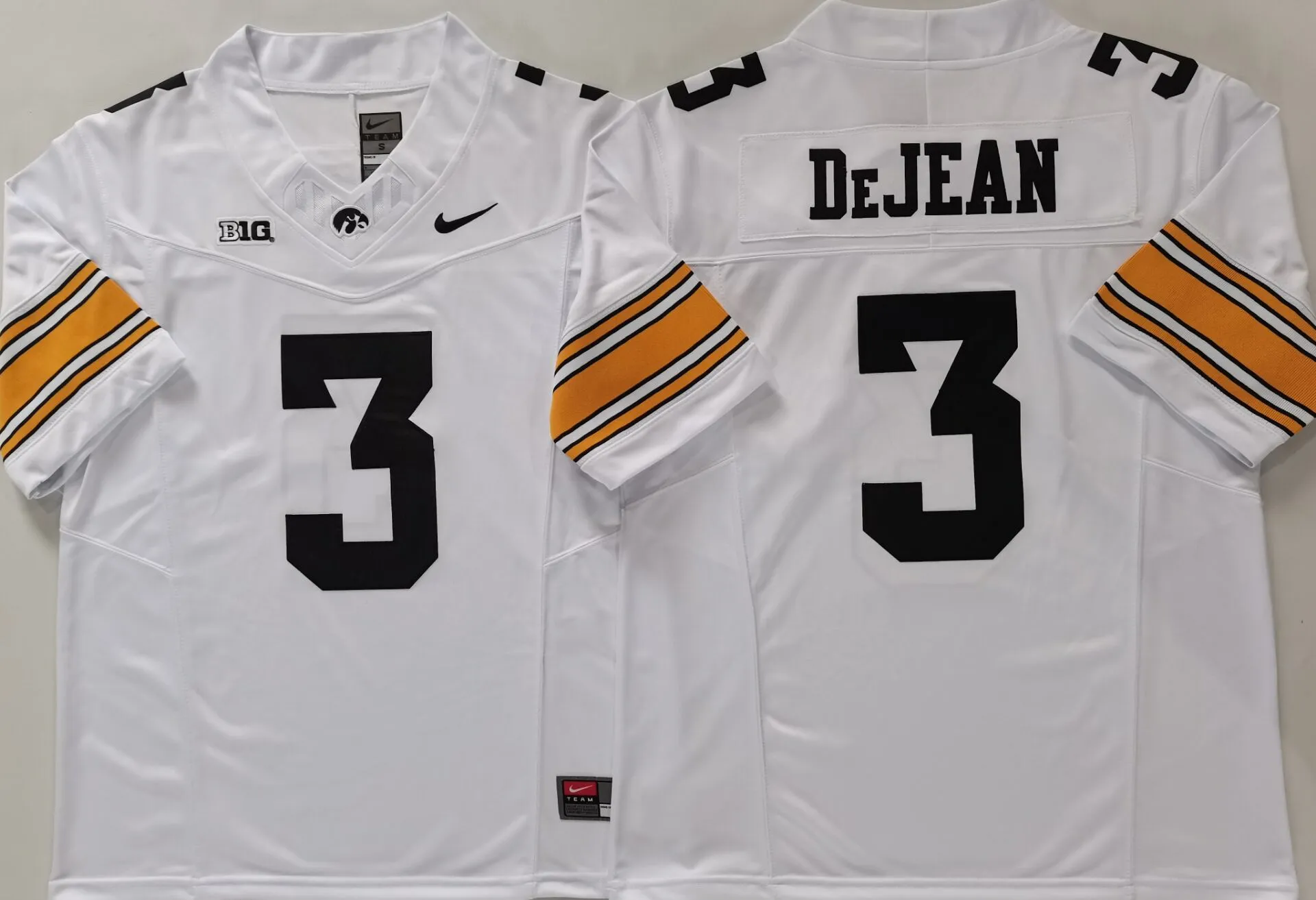 Men Iowa Hawkeyes #3 Cooper DeJean Nike White F.U.S.E. Limited College Football Game Jersey