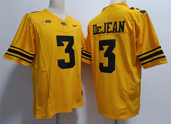 Men Iowa Hawkeyes #3 Cooper DeJean Nike Gold F.U.S.E. Limited College Football Game Jersey