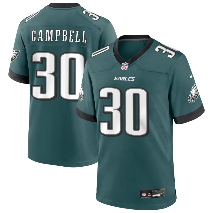 Mens Philadelphia Eagles #30 Jihaad Campbell Nike Midnight Green F.U.S.E. Vapor Limited Jersey