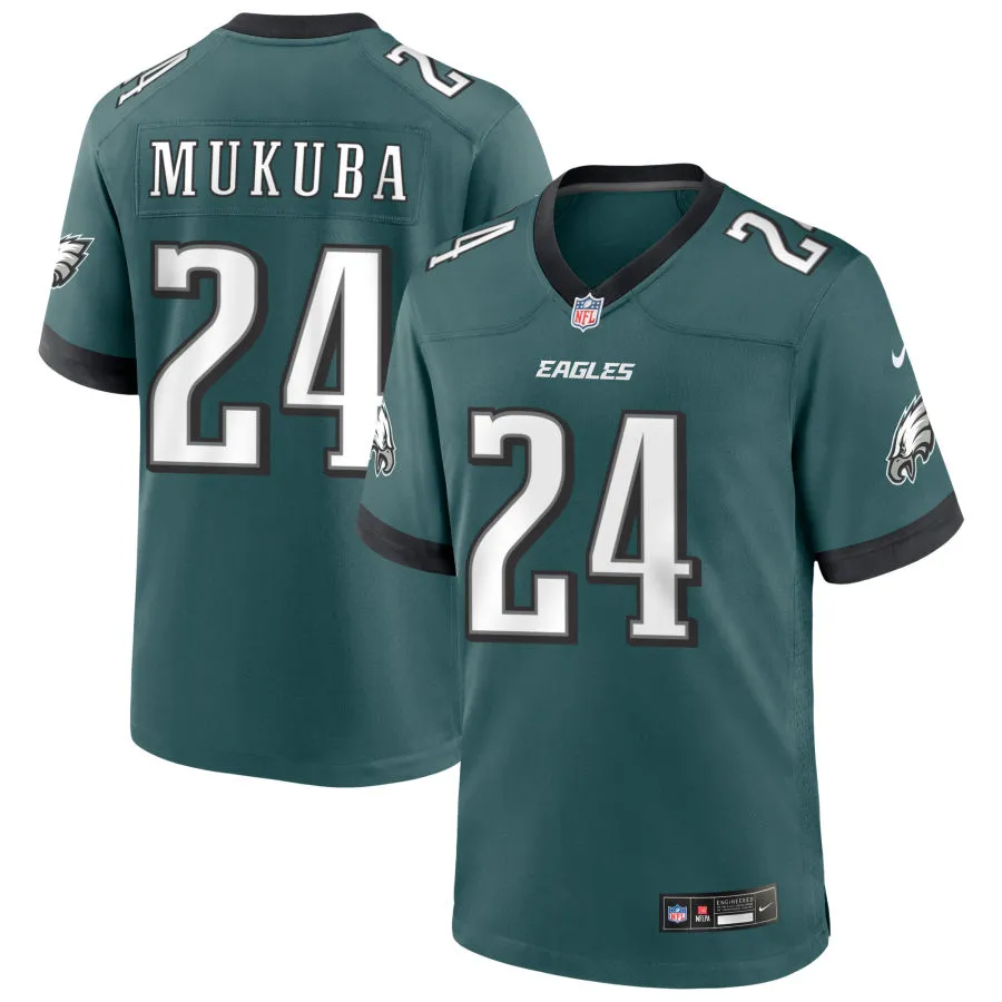 Mens Philadelphia Eagles #24 Andrew Mukuba Nike Midnight Green F.U.S.E. Vapor Limited Jersey