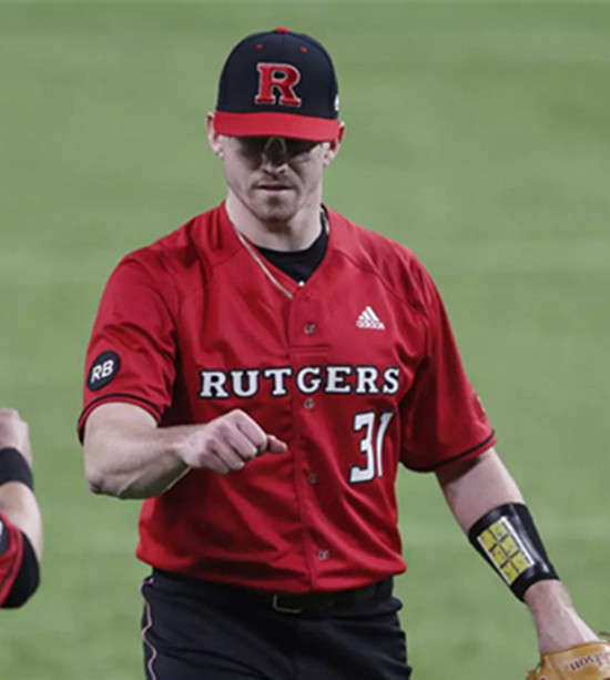 Rutgers Scarlet Knights #31 Justin Shadek Red Rutgers College Baseball Game Jersey