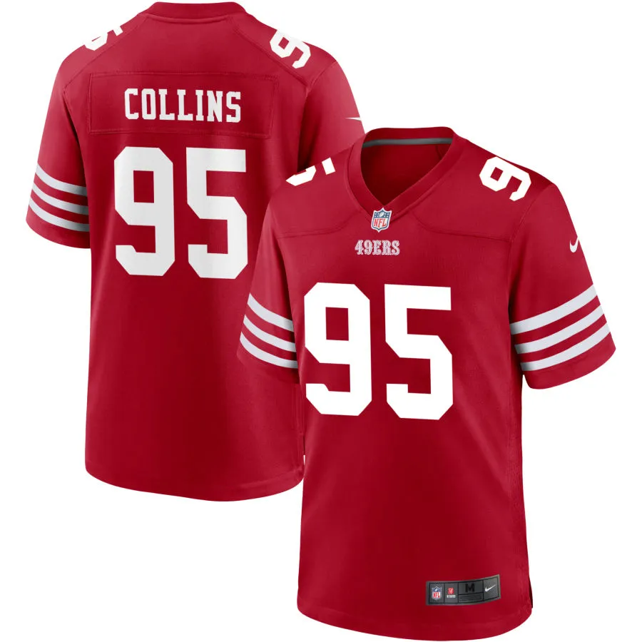 Mens San Francisco 49ers #95 Alfred Collins Nike Scarlet F.U.S.E. Vapor Limited Jersey
