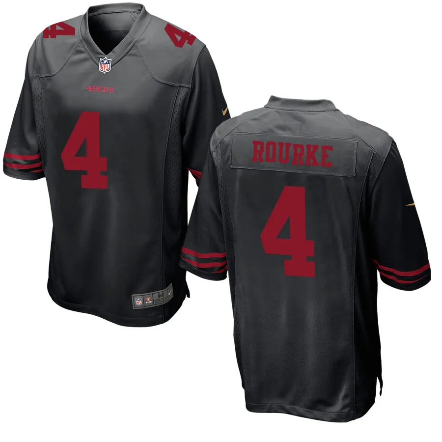 Mens San Francisco 49ers #4 Kurtis Rourke Nike Black Alternate Vapor F.U.S.E. Limited Jersey
