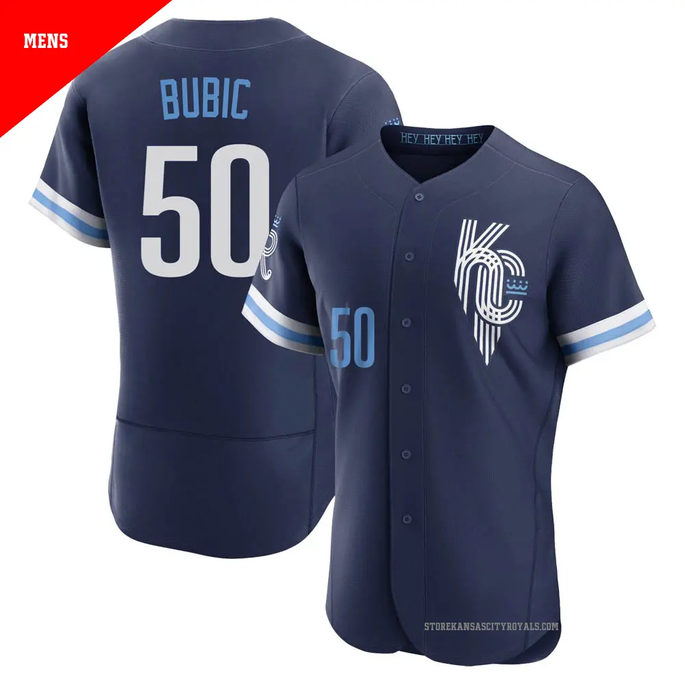 Men's Kansas City Royals #50 Kris Bubic Nike Navy City Connect Jersey