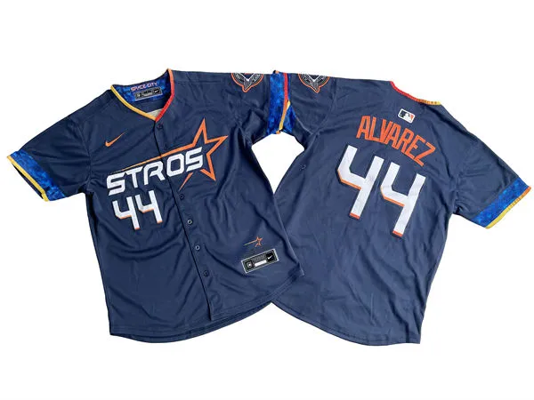 Men's Houston Astros #44 Yordan Alvarez Nike Navy 2025 City Connect Edition 2.0 Replic Jersey