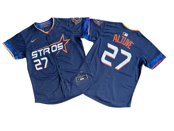 Men's Houston Astros #27 Jose Altuve Nike Navy 2025 City Connect Edition 2.0 Replic Jersey