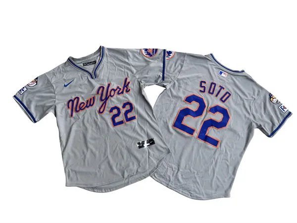 Mens New York Mets #22 Juan Soto Nike 2025 Gray Pullover Alternate Limited Replic Jersey