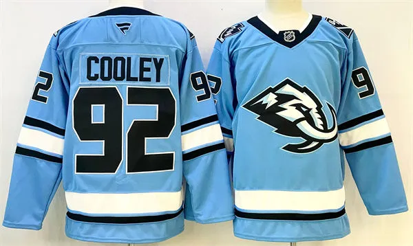 Mens Utah Mammoth #92 Logan Cooley Fanatics 2025 Blue Alternate Player Jersey 