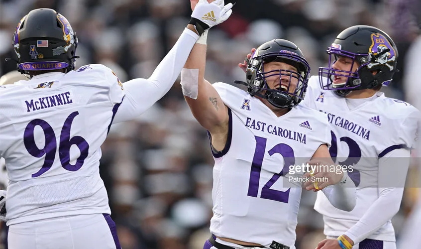 East Carolina Pirates Custom 2025 White Football Game Jersey