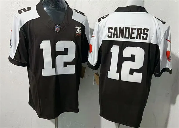 Mens Cleveland Browns #12 Shedeur Sanders Nike Brown White Gratitude F.U.S.E. Limited Jersey