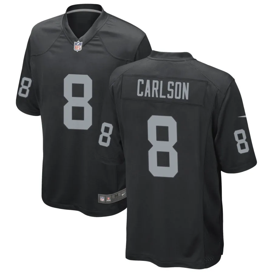 Mens Las Vegas Raiders #8 Daniel Carlson Nike Black Vapor F.U.S.E. Limited Player Jersey