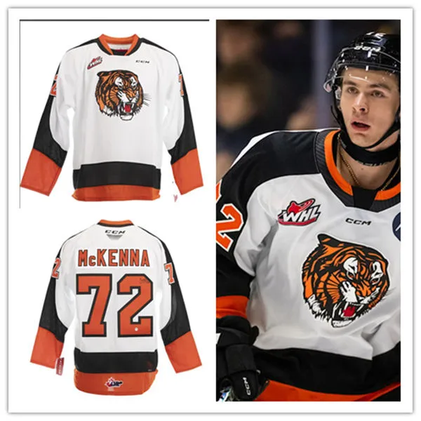 Medicine Hat Tigers #72 Gavin McKenna White Away Jersey