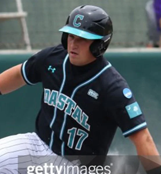 Coastal Carolina Chanticleers #17 Caden Bodine Black Baseball Game Jersey