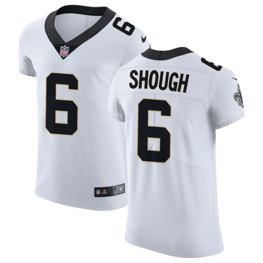 Mens New Orleans Saints #6 Tyler Shough Nike White Vapor F.U.S.E Limited Jersey