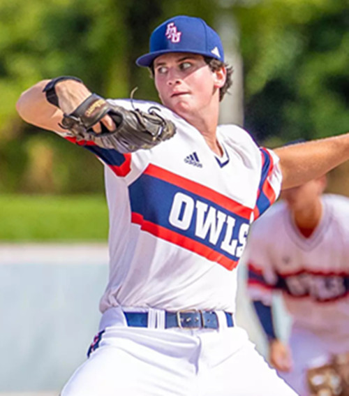 Florida Atlantic Owls #8 Trey Beard White Pullover College Baseball Game Jersey