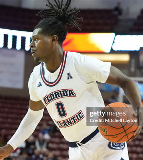 Florida Atlantic Owls #0 Ken Evans Jr. White College Basketball Game Jersey