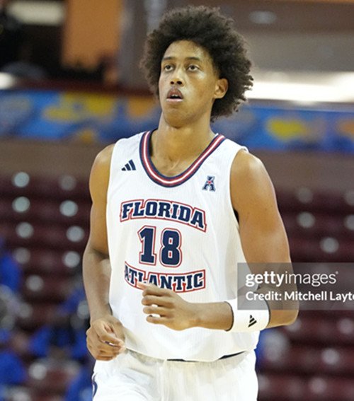 Florida Atlantic Owls #18 Baba Miller White College Basketball Game Jersey