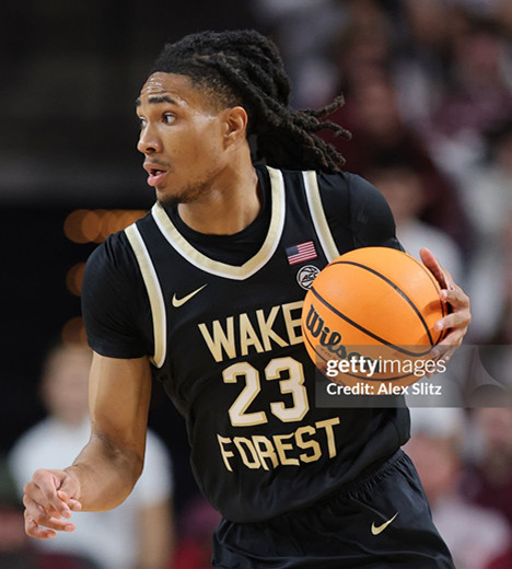 Wake Forest Demon Deacons #23 Hunter Sallis Black College Basketball Game Jersey