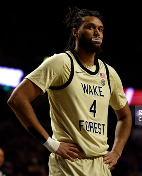 Wake Forest Demon Deacons #4 Efton Reid Gold College Basketball Game Jersey