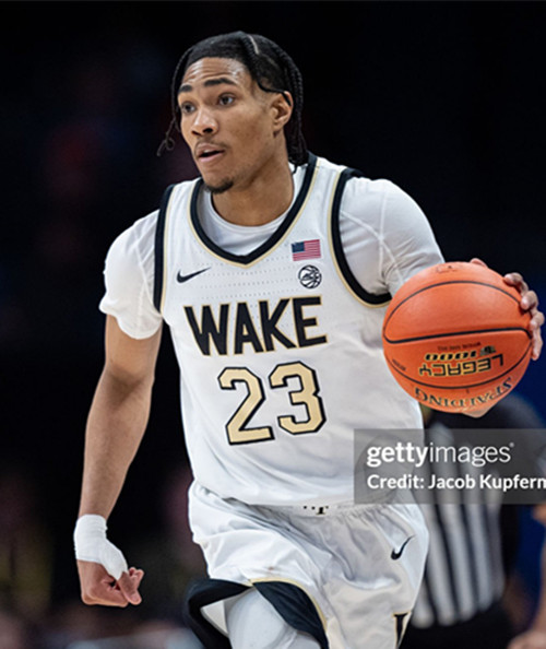 Wake Forest Demon Deacons #23 Hunter Sallis White Wake College Basketball Game Jersey