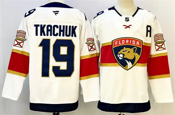 Youth Florida Panthers #19 Matthew Tkachuk Fanatics White Away Jersey