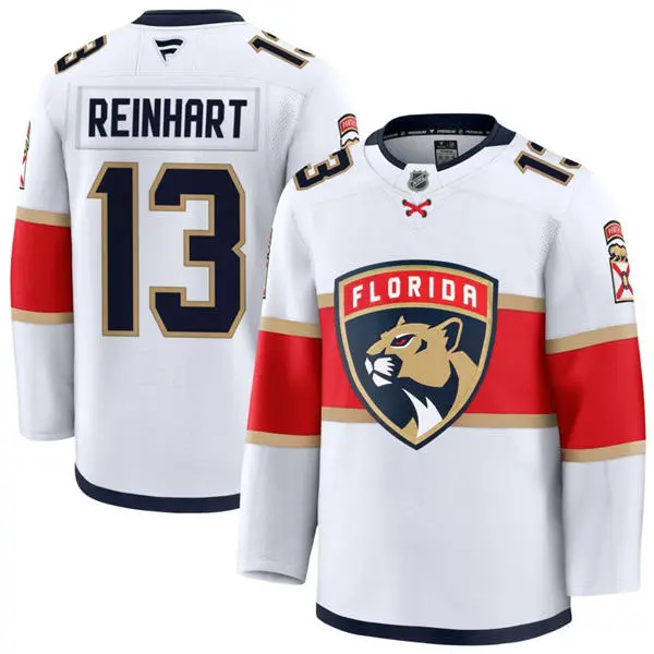 Youth Florida Panthers #13 Sam Reinhart Fanatics White Away Jersey