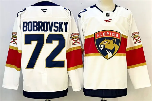 Youth Florida Panthers #72 Sergei Bobrovsky Fanatics White Away Jersey
