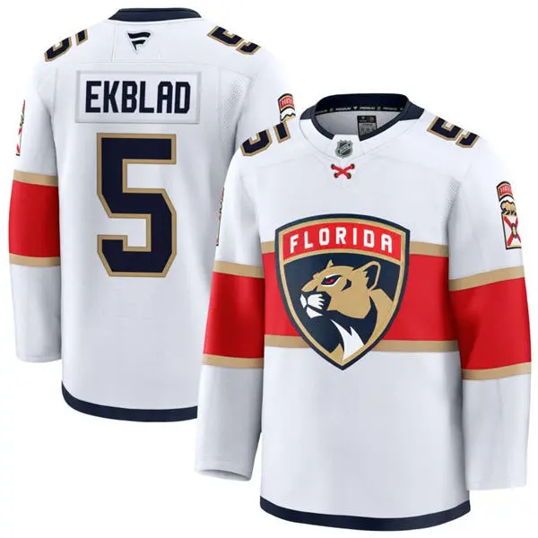 Youth Florida Panthers #5 Aaron Ekblad Fanatics White Away Jersey