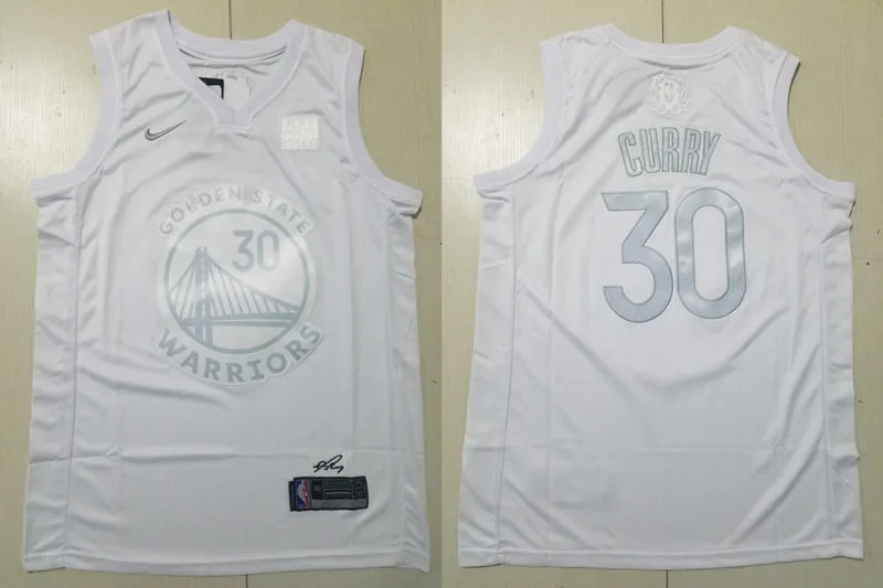 Men's Golden State Warriors #30 Stephen Curry White MVP Swingman Jersey