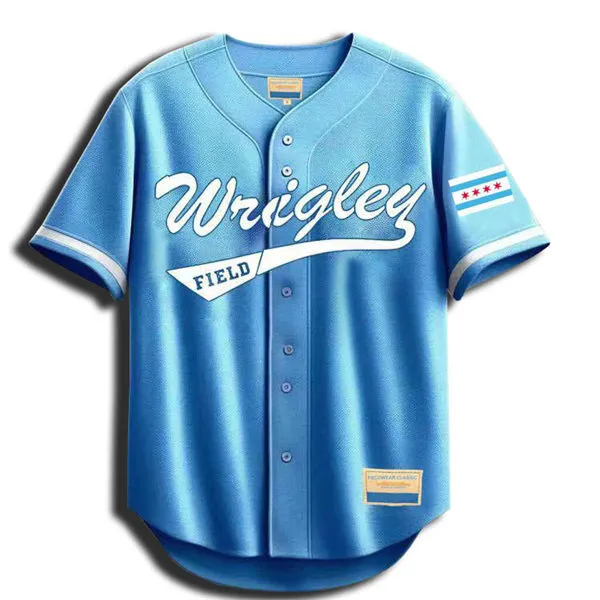 Chicago Cubs Wrigley Field Summer Bleacher Blue Baseball Jersey