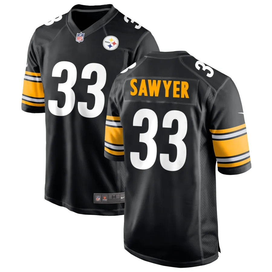 Youth Pittsburgh Steelers #33 Jack Sawyer Nike Black Limited Jersey
