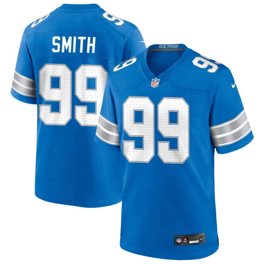 Mens Detroit Lions #99 Za'Darius Smith Nike Blue Vapor F.U.S.E. Limited Jersey