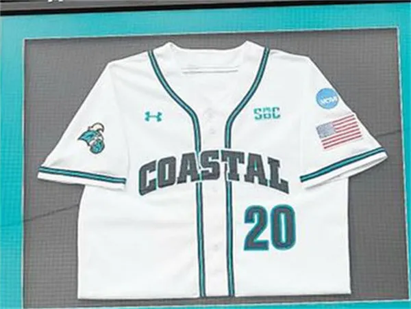 Coastal Carolina Chanticleers #20 Wells Sykes White Baseball Game Jersey